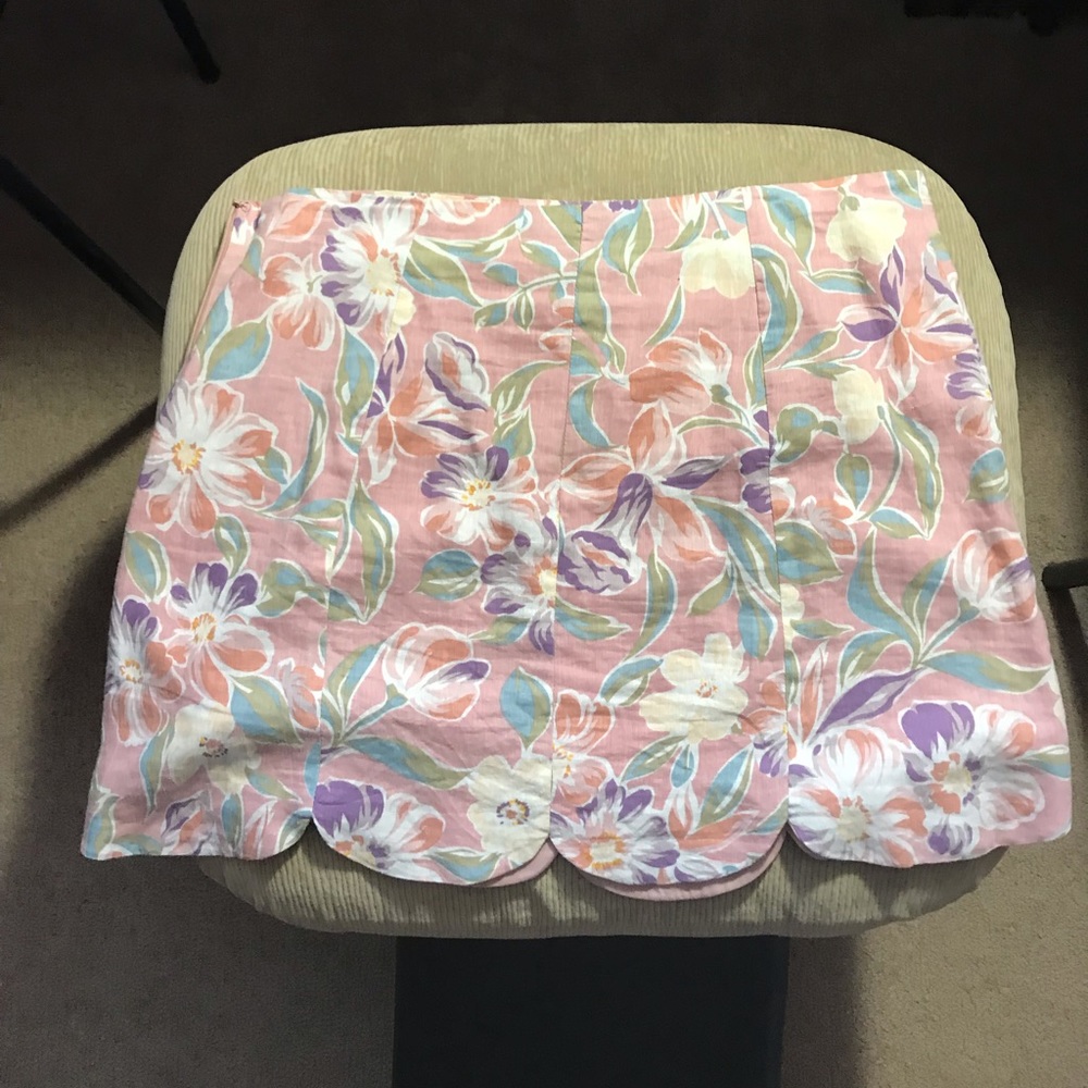 Urban Outfitters floral scalloped skirt